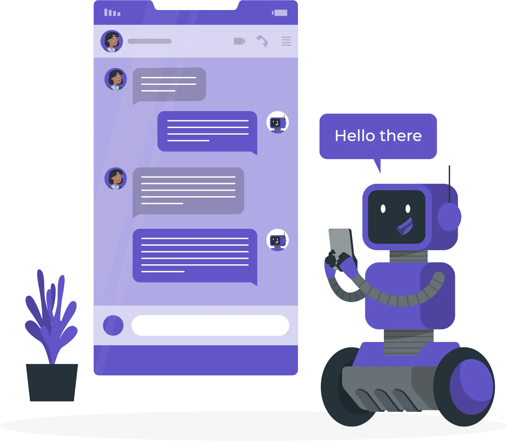 Illustration of a welcoming gesture